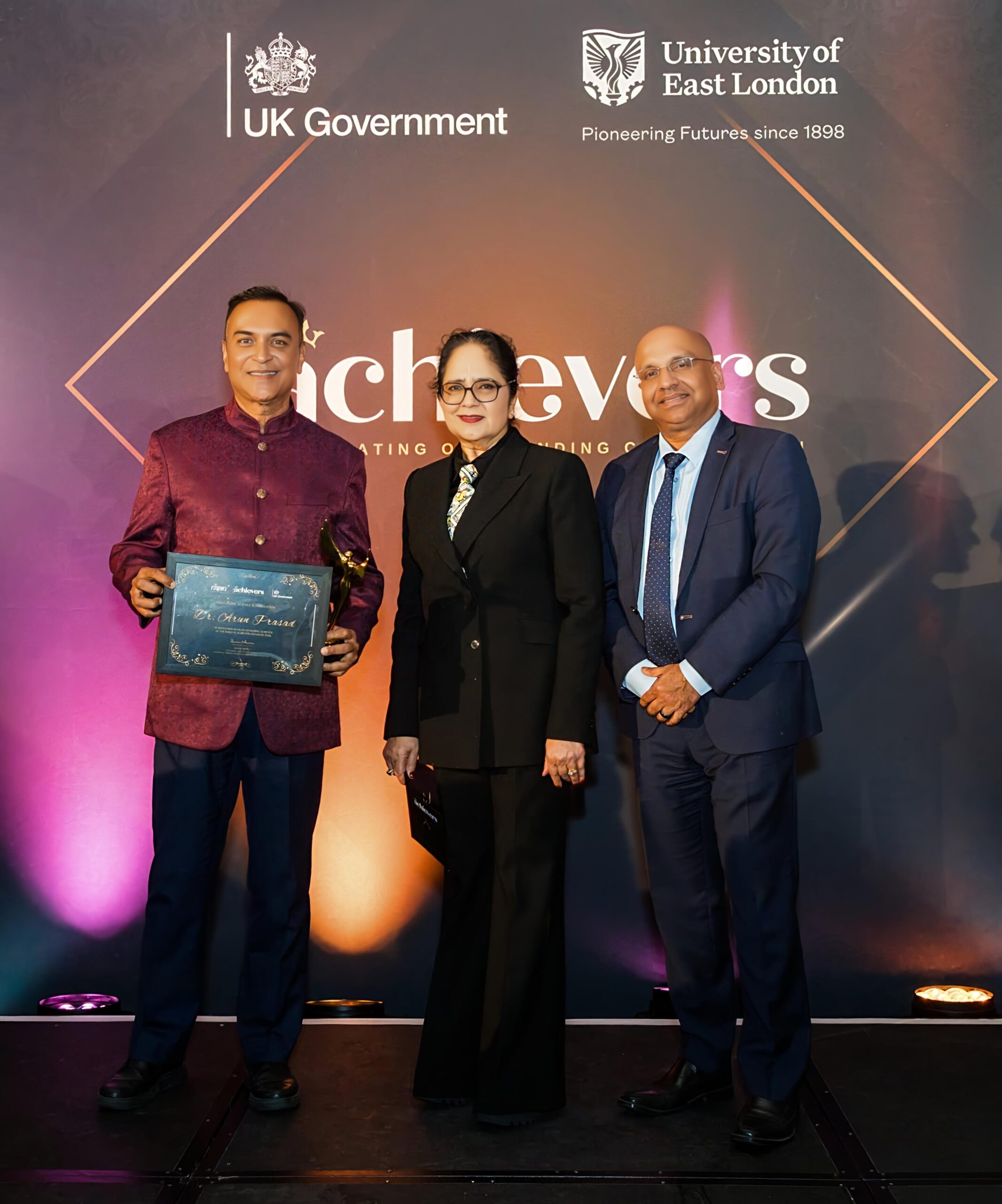 Dr Arun Prasad gets Recognition in London for Global Impact