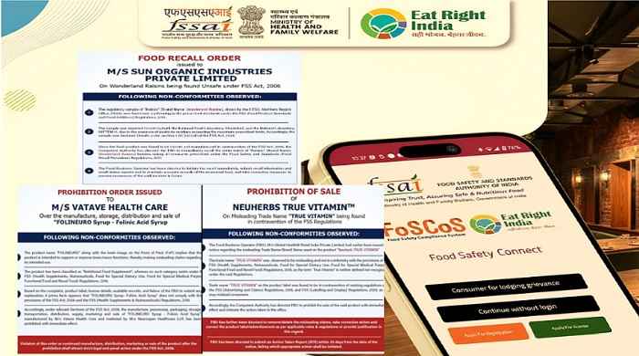FSSAI Issues Prohibition Orders against FOLINEURO Syrup and Neuherbs TRUE VITAMIN over Misleading Claims